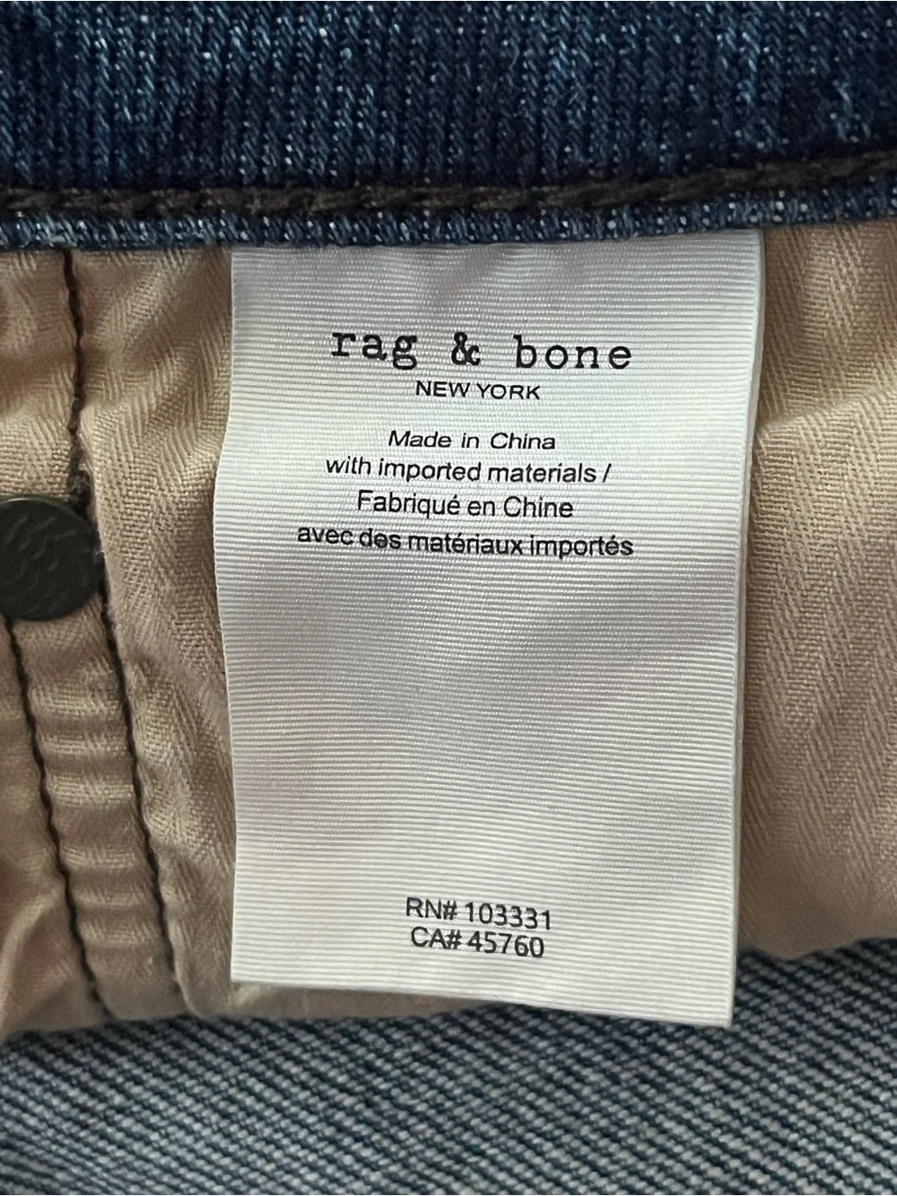 Rag & Bone Slim Athletic Jeans Mens 34x31 Brent Wash Dark Wash Denim